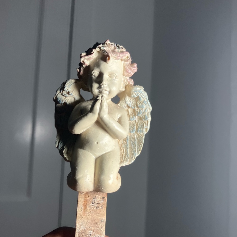 Charming Cream  Cherub Sculpture